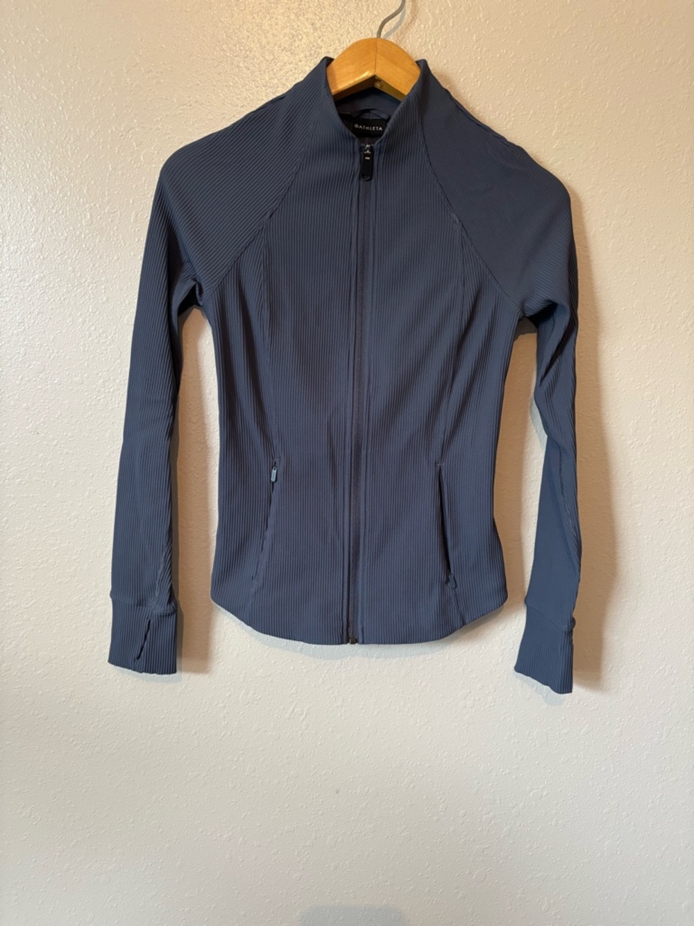 Athleta salutation ribbed jacket